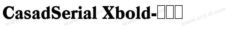 CasadSerial Xbold字体转换
